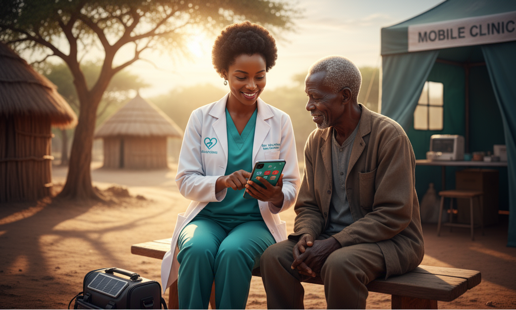 Community Health Worker helping patient